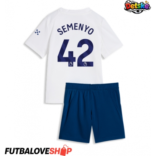 Dres Manchester City Antoine Semenyo #42 Tretina pre deti 2026-27 Krátky Rukáv (+ trenírky)